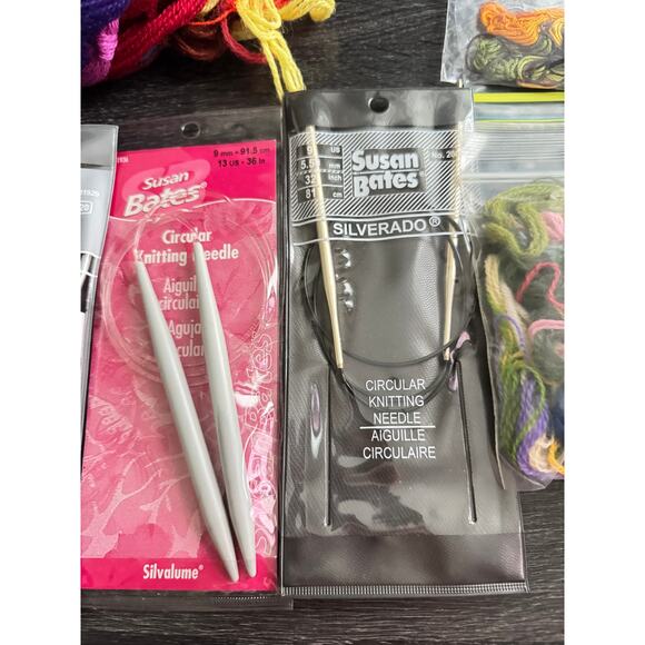 Lot of Susan Bates Knitting Yarn Needles And Yarn Cross Stitch Thread - Picture 3 of 8